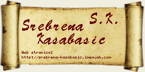 Srebrena Kasabašić vizit kartica